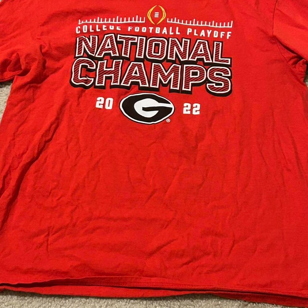 Red Georgia Bulldogs 2022 National Champions t-shirt #UGA #CollegeFootball